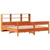VidaXL Lit bibliothèque sans matelas cire marron 180x200 cm pin massif 3322980
