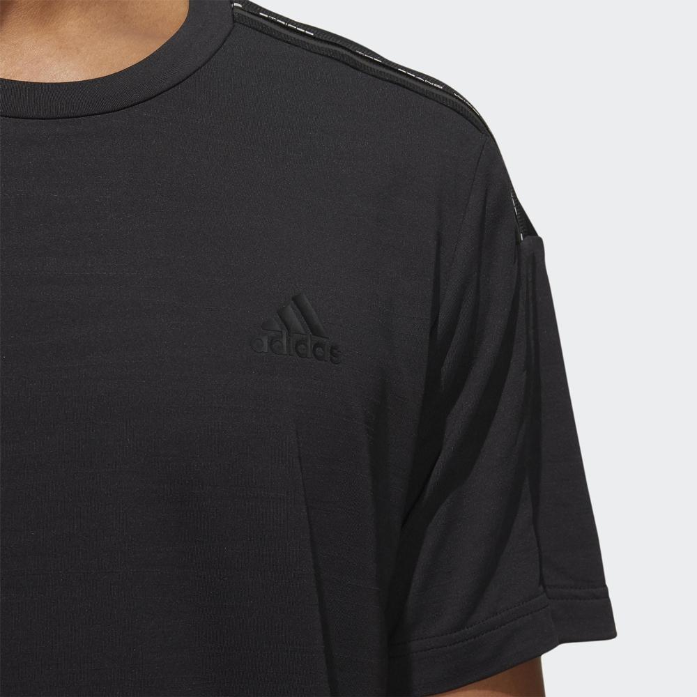 Adidas Solid Breathable Logo Crew Neck Short Sleeve T-Shirt Men Tops Black HE9940
