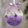 Sea Glass Friendship Ornament Round Handmade Sea Glass Christmas Tree Ornament with Heartwarming Message Friendship Gifts for Best Friends