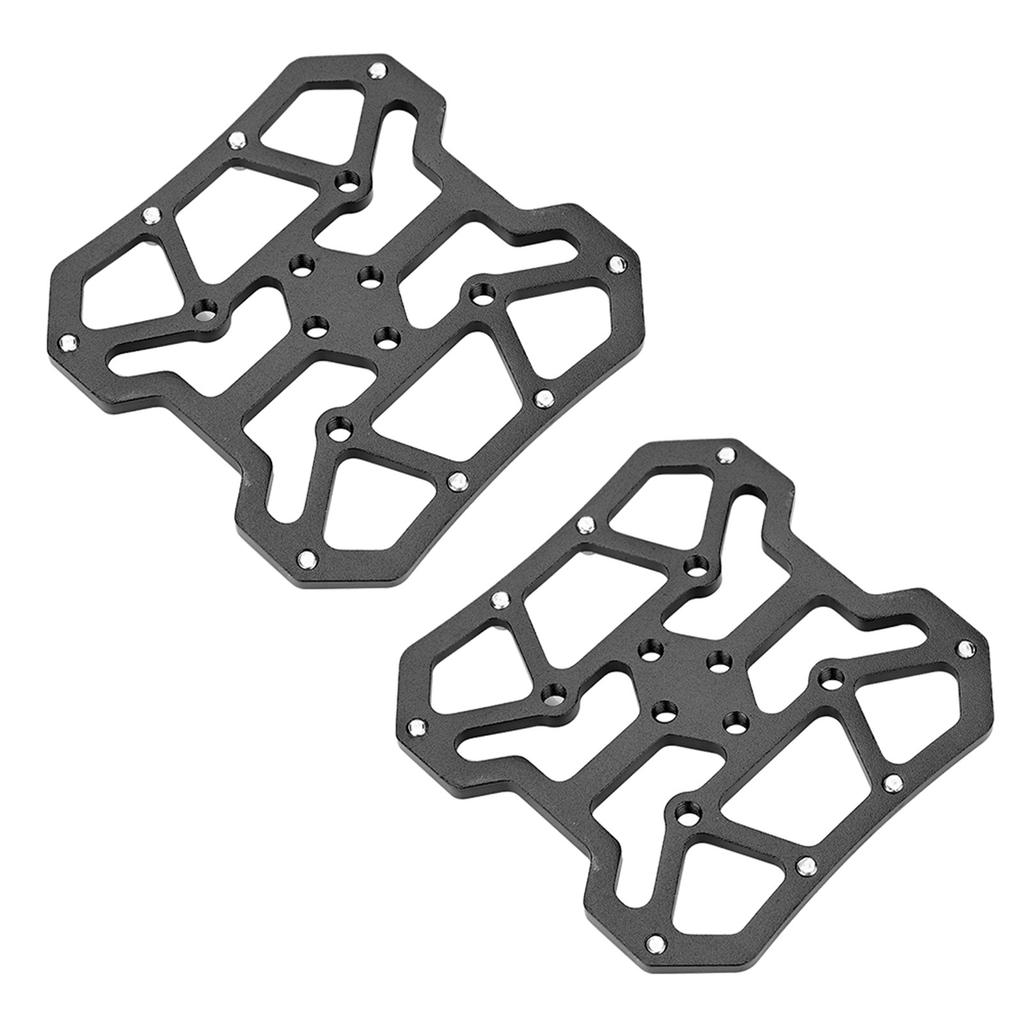 1 Pair Aluminum Alloy Bike Bicyle Clipless Pedal Platform Adapters for SPD(Black)