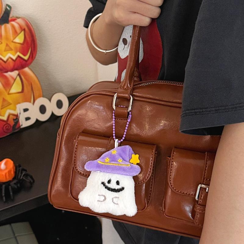 Halloween Plüsch Schlüsselanhänger Kürbis Geist Schwarze Katze Süßes oder Saures Cartoon Tasche Anhänger Party Geschenke Schlüsselanhänger Zubehör