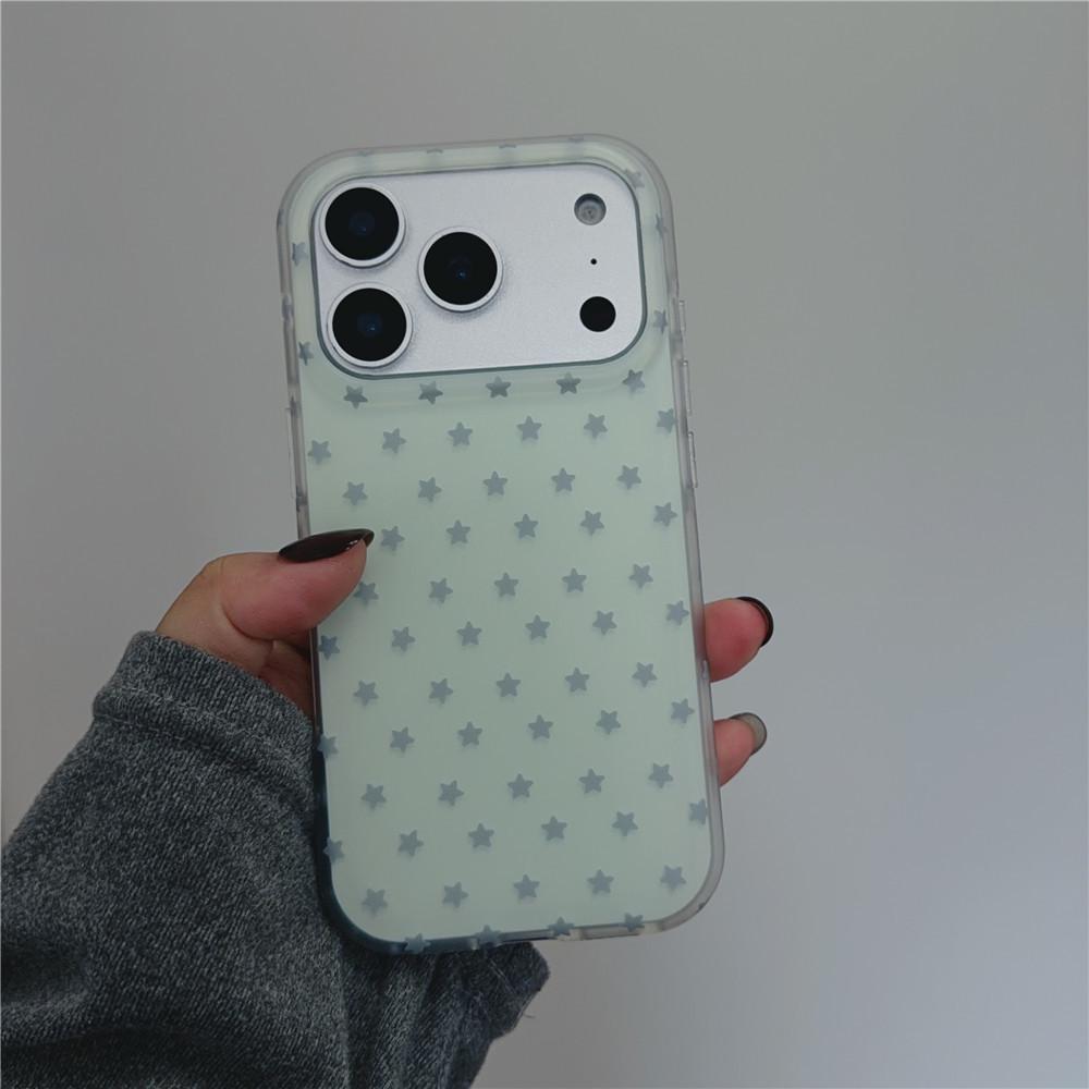 Korean Ins Style Starry Matte Case for iPhone 17 Pro/16PM/15 Pro - Women's Model