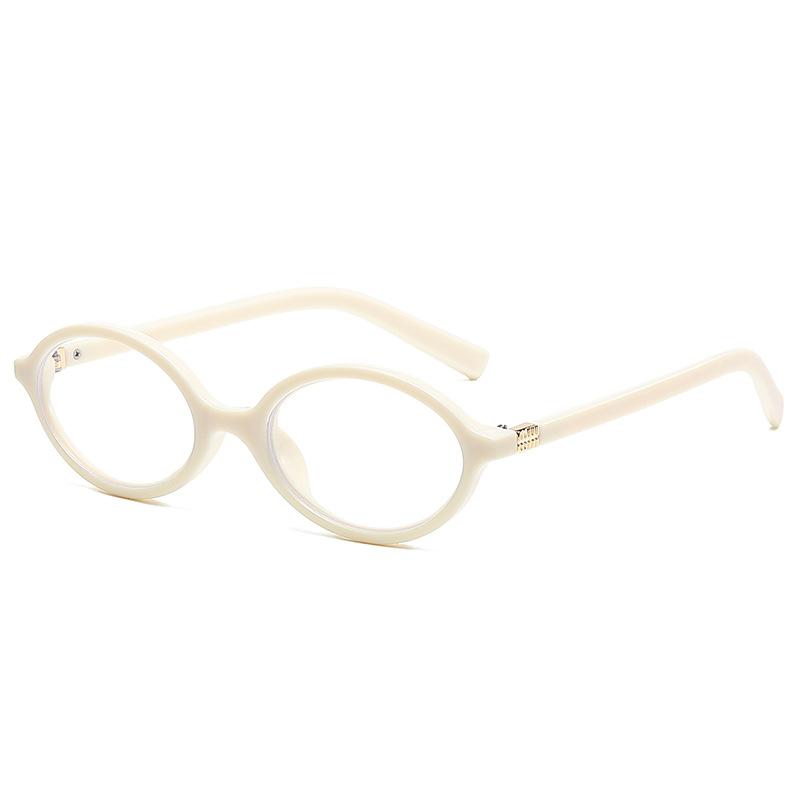 20953 New Fashion High-End Oval Glasses Frame 2024 New Personalized Anti-Blue Flat Glasses