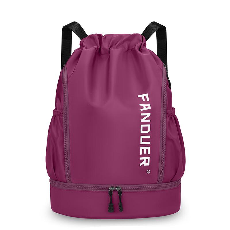 

Lishen Oxford Drawstring Backpack with Shoe Compartment