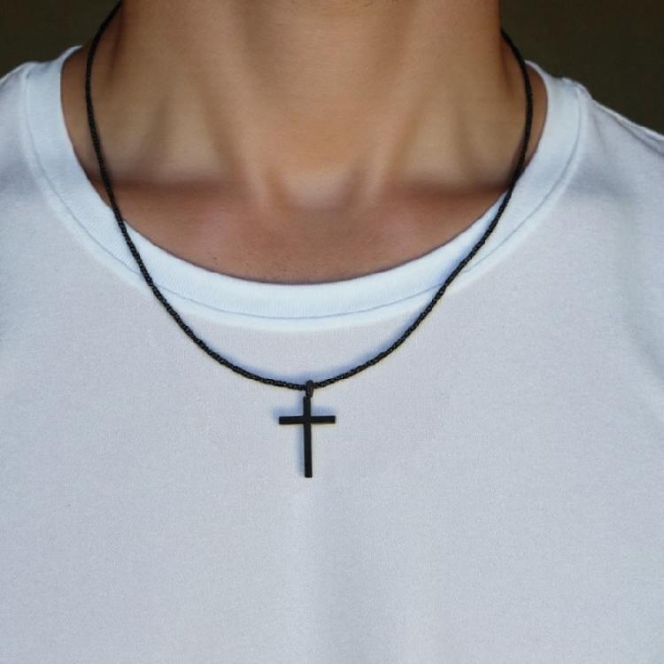 Men Alloy Religious Jewelry Set Comprising Necklace Bracelet and Ring Suitable for Modern Fashion and Spiritual Connection