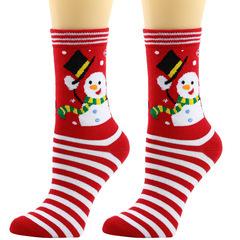 European and American Women's Fashion Christmas Socks Elk Men's and Women's Long Socks Cotton Socks Mid Tube Socks Halloween Socks Trend