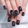 Black Short Square Gel Fake Nails - 30PCS