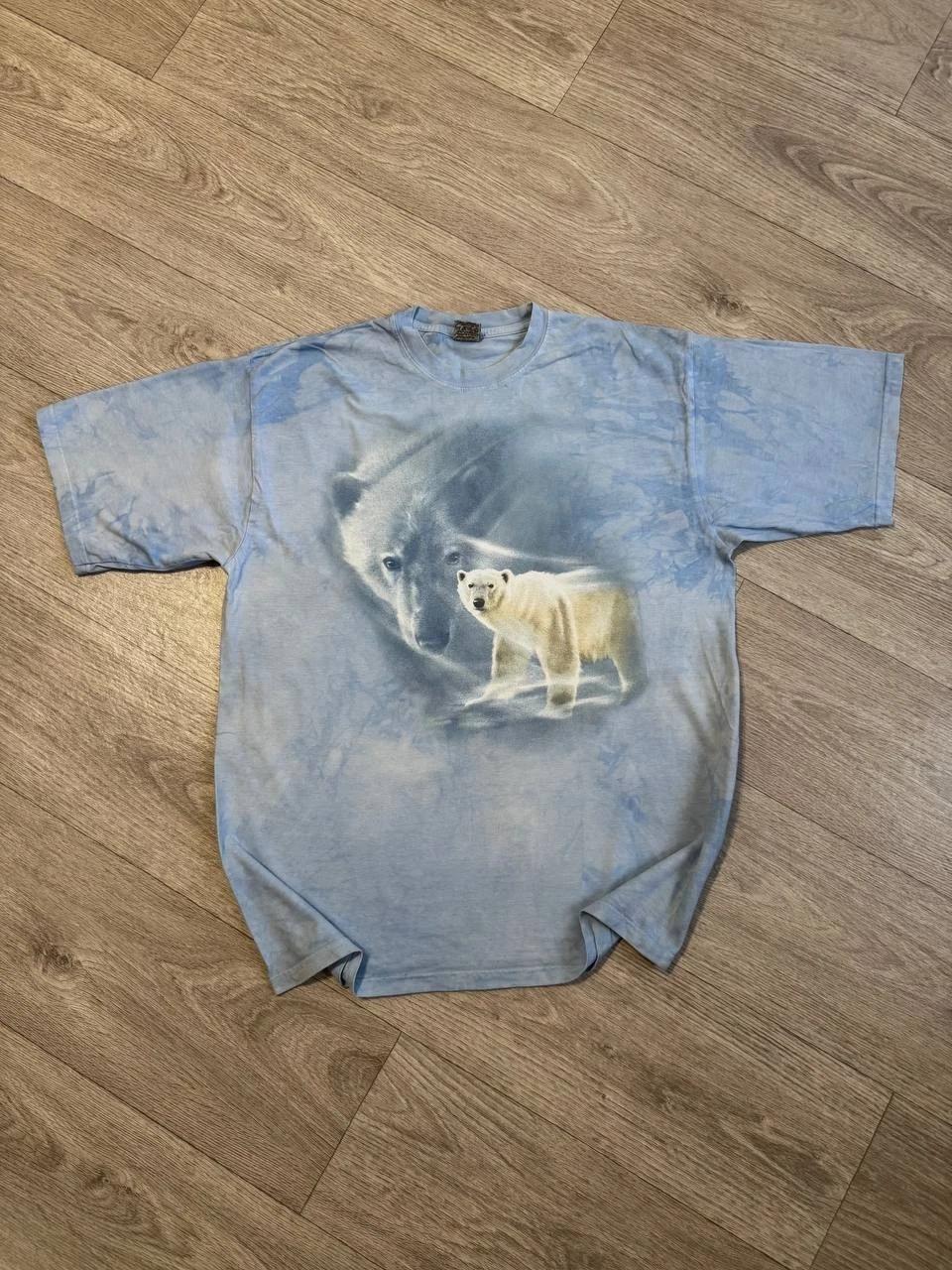 Vintage Animal Bear Tie Dye T-shirt 90s 2XL