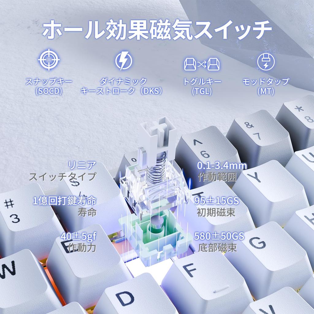 ATTACK SHARK X68MAX HE Rapid Trigger 8000Hz Polling 256KHz Scan Adjustable Compact 68 Full Aluminum PBT RGB Compatible with Windows and Mac Keyboard,