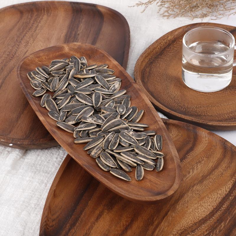 South American Walnut Creative Solid Wood Tray, Japanese Style Household Dry Foam Tray, Irregular Fruit Tray, Snack and Tea Tray