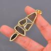 Fancy Natural Smoky Quartz Gold Finish Anniversary Electroformed Pendant Jewelry V-117