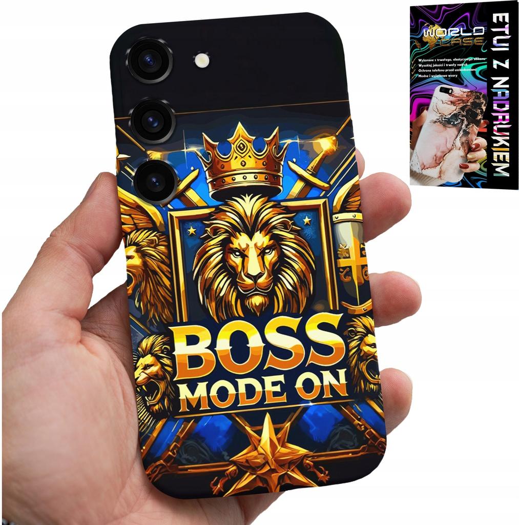 Etui Do Samsung Galaxy S23 - Boss Lew Z Koroną Na Tarczy Case + Folia