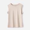Snowforte Women's Silk-Blend Sleeveless Crew Neck Tank Top