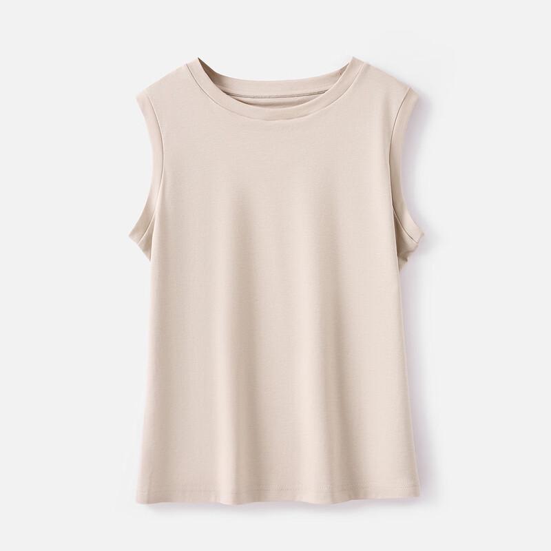 Snowforte Women's Silk-Blend Sleeveless Crew Neck Tank Top
