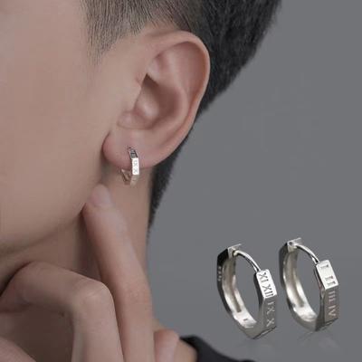 Kulak Çivileri Roma Rakamları Baskılı Piercing Geometrik Kişilik Dekoratif Nikelsiz Punk