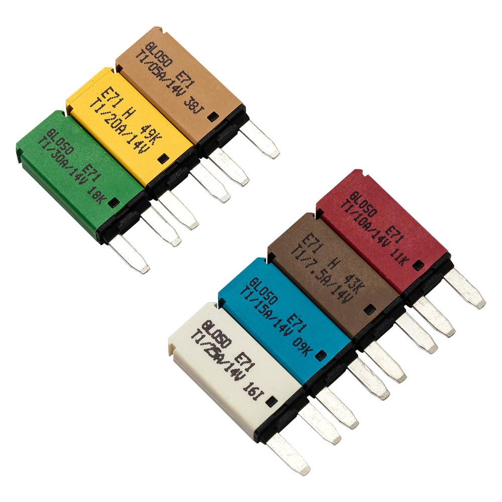 7Pcs 5-30A Circuit Breaker Blade Fuse Automatic Resetting For Cars Motorcycles