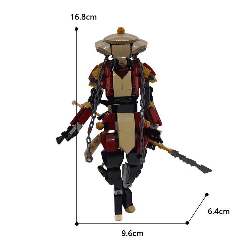 GSBAN Ronin Warrior Mech Female Robot Mobile Suit Girl Mecha Creative Model Building Blocks Bricks Toys for Gifts