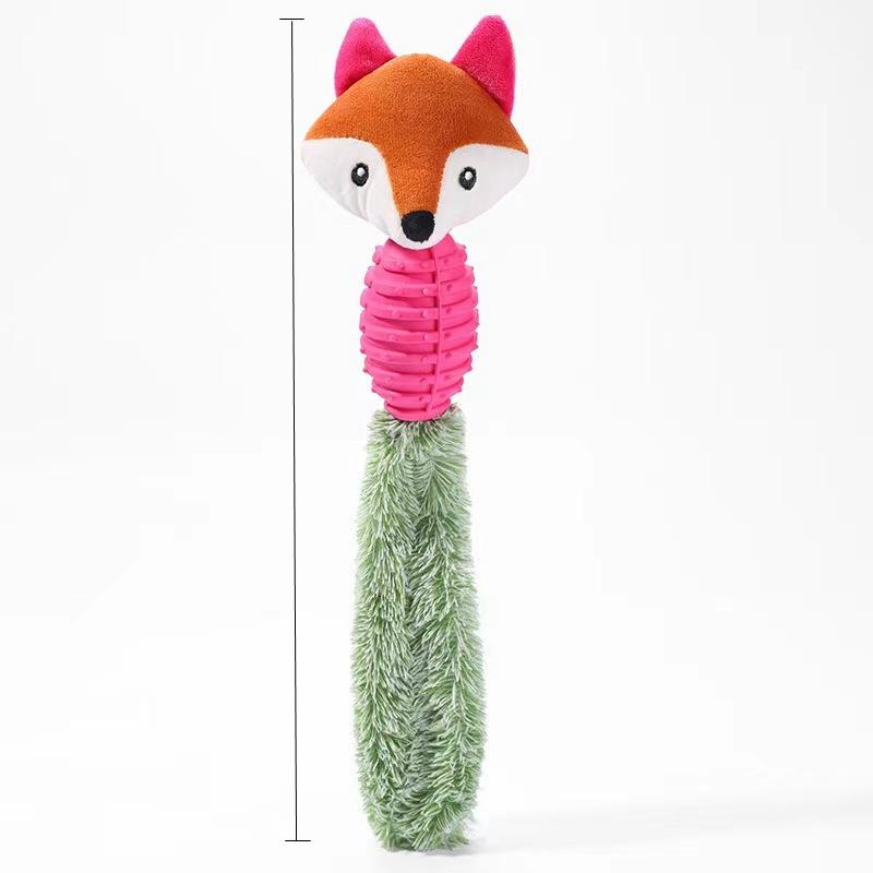 Dog Plush Toy Animals Shape Bite Resistant Squeaky Toys Corduroy Dog Toys for Small Large Dogs Puppy Pets Training Accessories