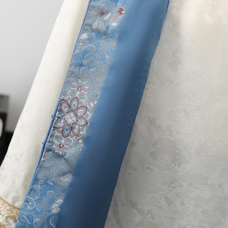 Women's Blue Brocade Jacquard Vest - New 2026 Chinese Style with Frog Buttons, Sleeveless Elegance for Spring