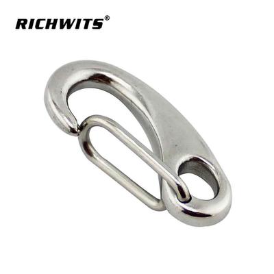 Stainless Steel 304/316 Crescent Spring Hook Keyring Clip