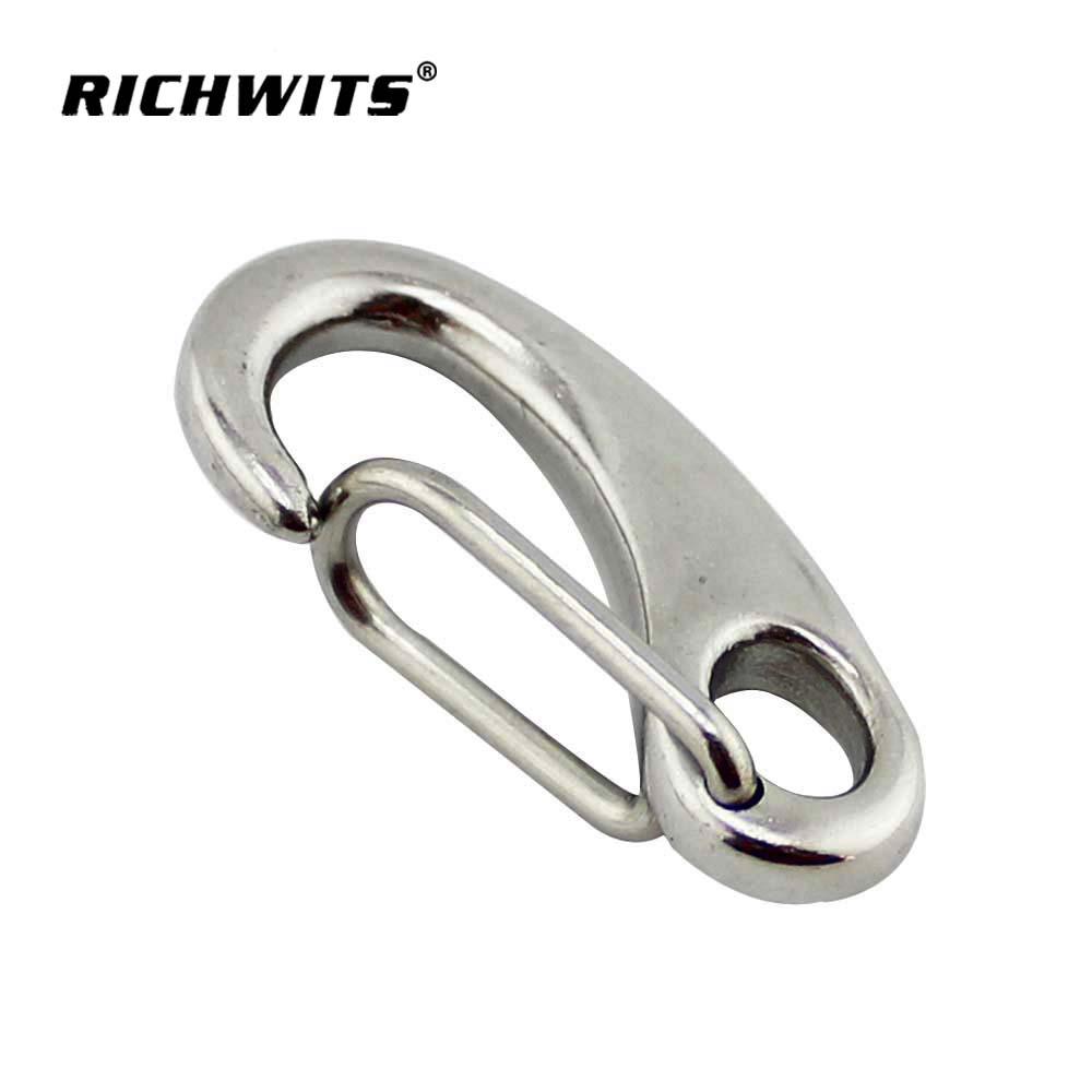 

Stainless Steel 304/316 Crescent Spring Hook Keyring Clip 40mm-304 (Weight: 12g)