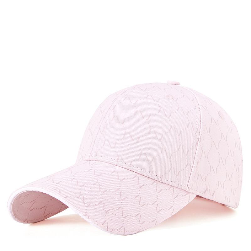 Berretto da Baseball in Cotone da Donna con Design a Lettera Ricamata Protezione Solare Estiva