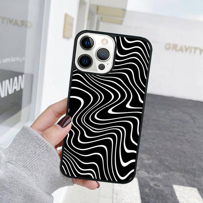 Fashion Abstract Art Line Wave Phone Case Cover For iPhone 17 Air 15 16e 11 13 14 Pro Max 12 Plus Max Fundas