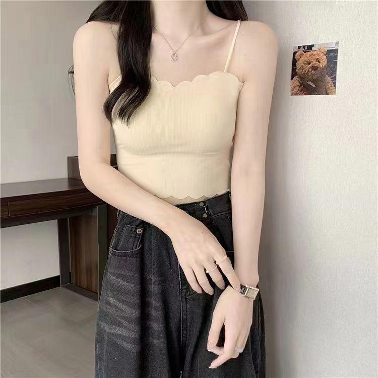 Trägerloses Camisole aus Eis-Seide: Gepolstert, Ohne Bügel, Dünner Stil für Schülerinnen - Perfekte Sommer-Unterwäsche oder Oberbekleidung