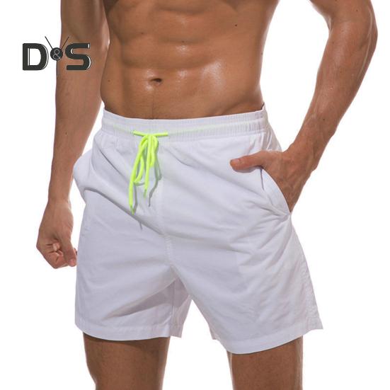 Pantaloni Scurți de Plajă pentru Bărbați Talie cu Șnur Ajustabili Croială Lejeră Pantaloni Casual cu Buzunare Culoare Solidă Pantaloni Versatili pentru Purtare Zilnică