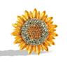 Enamel Sunflower Rhinestone Brooch with Rhinestones Plant Flower Corsage Fashion Eco-friendly Alloy Jewellery Perfect Gift for Couples