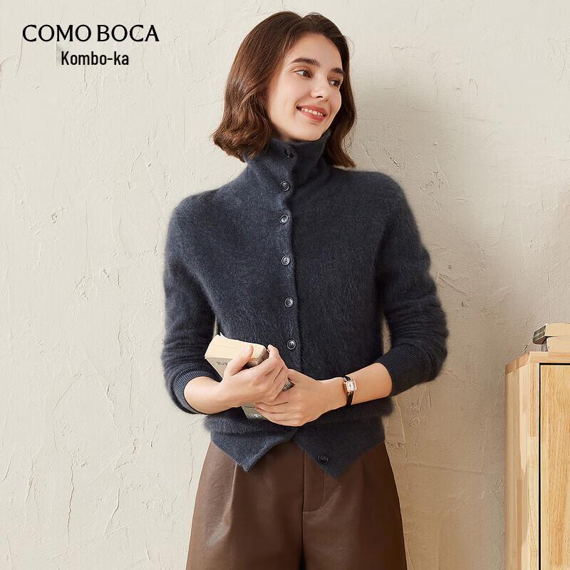 Komengboka Women's Brushed Cashmere Lapel Cardigan