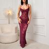 Women's Summer New Sexy Spice Girl Wind Lace Perspective Hip Wrap Slim Dress Women