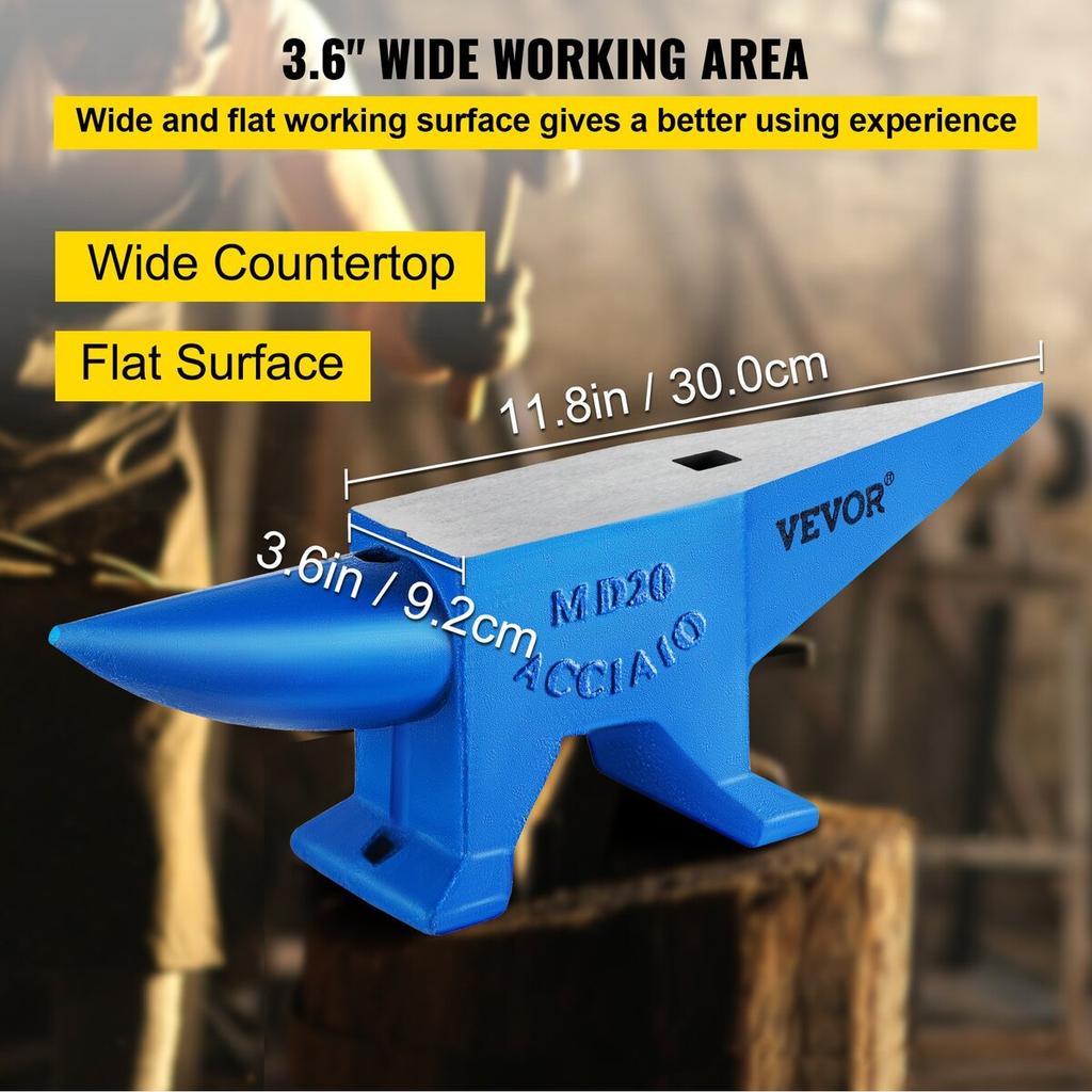 Single Horn Anvil 44Lbs Steel Anvil Blacksmith for Sale Forge Tools and Equipment Anvil Rugged Round and Square Hole Horn Anvil Blacksmith Jewelers