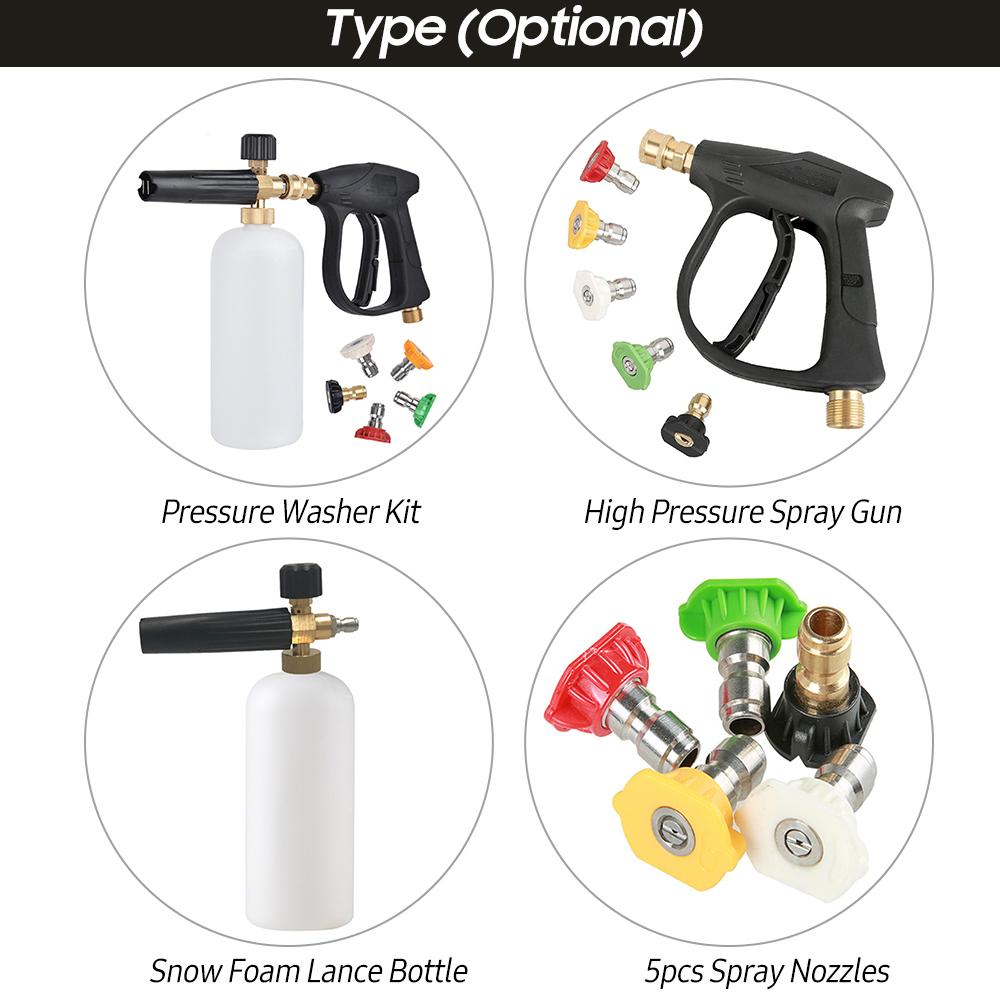 5pcs Spray Nozzles Spray Gun Connectors Nozzle Tips Adapters Kit Universal for High Pressure Washer