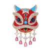 S Retro Lion Dance Brooches Chinese Style  Year Suit Pins Cartoon Exquisite Corsage Clothing Accessories Gifts