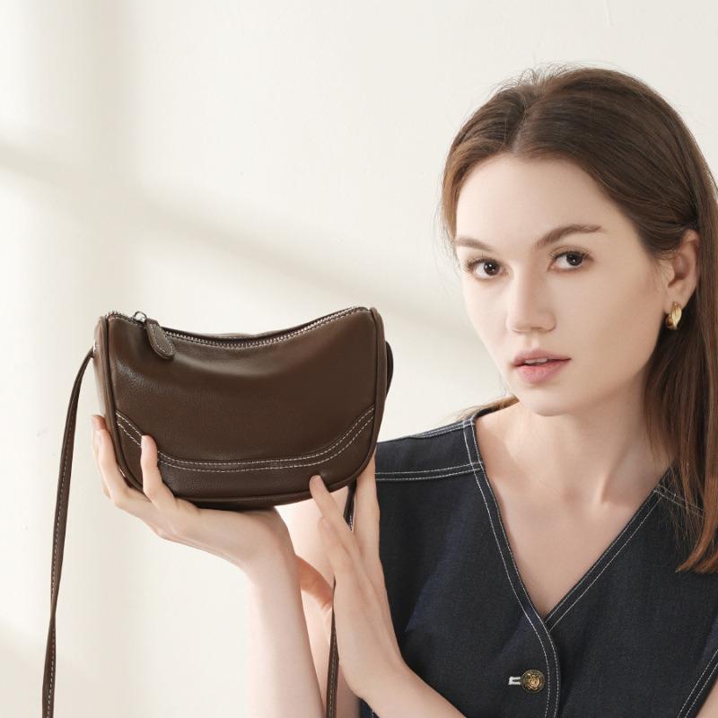 Leather women's simple first-layer cowhide bag, new high-end fashion mother bag, single shoulder crossbody mini small