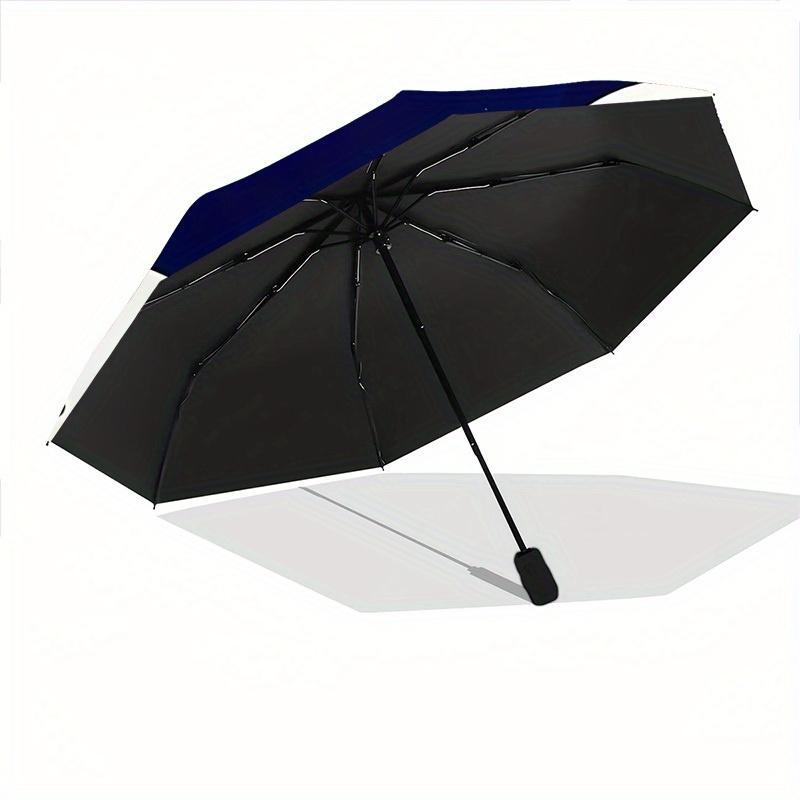 1pc Eyes Circle Automatic Open/close, Heavy-Duty Iron Frame & 8-Rib Structure, Compact Folding Cute Umbrella for Women/Men, All-Season Travel,  163