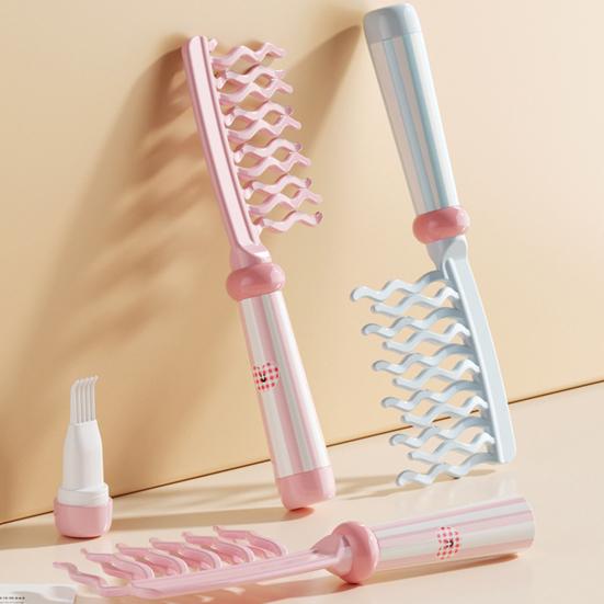 Curly Hair Wide Tooth Comb Curls Detangling Comb with Double Row Wavy Tooth Anti-static Home Salon Wavy Thick Long Hair Styling Comb