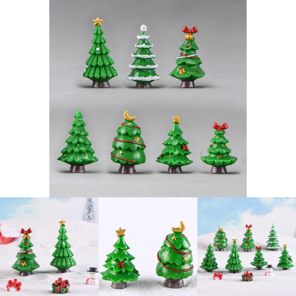 Adorable Christmas Tree Resin Diy Micro Landscape Miniature Decoration For Gardens