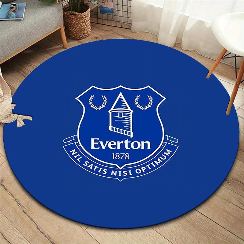 Tappeto Rotondo Everton F.C., Tappeto per Soggiorno Camera da Letto Divano Stanza dei Giochi Decorazione, Tappetino Antiscivolo