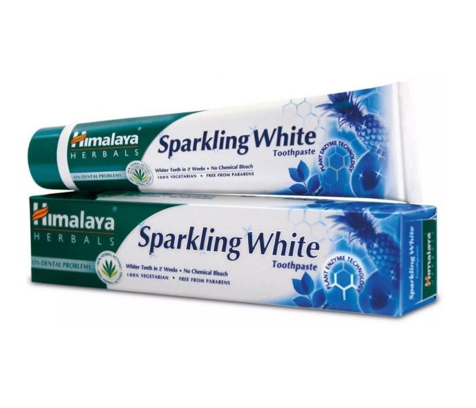 Натуральная отбеливающая зубная паста (150 г), Игристая белая зубная паста, Гималаи