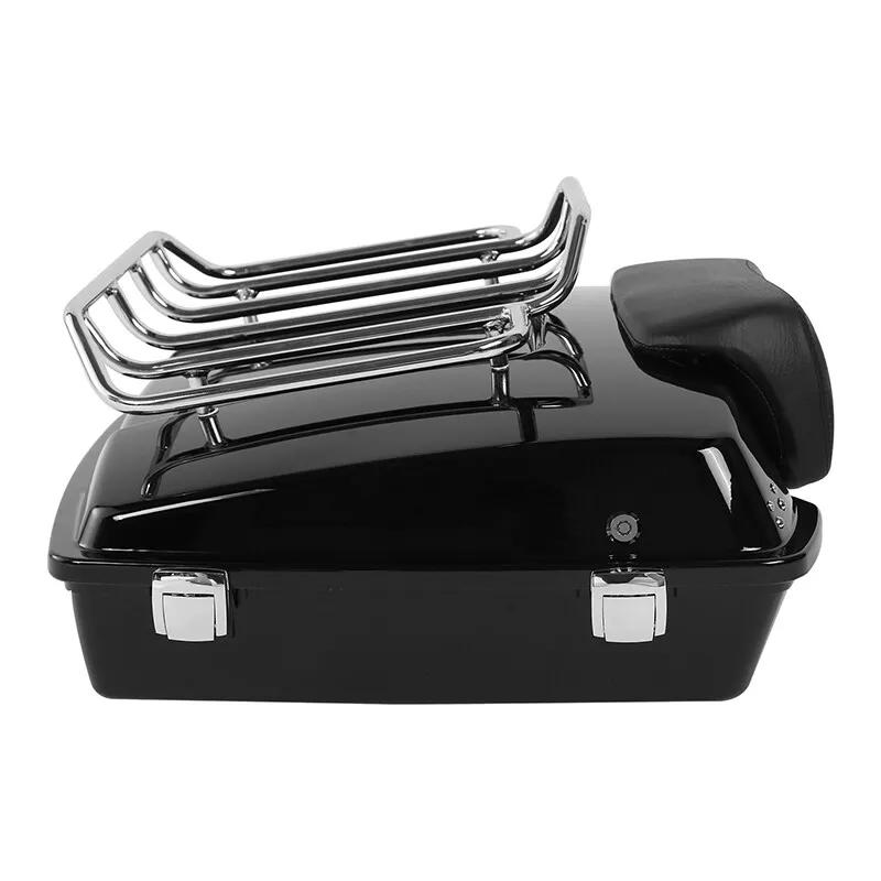 Motorcycle Razor Trunk Top Rack Backrest For Harley Road King Road Glide Street Glide 1997-2013