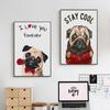 Funny French Bulldog Pug Dog Pet Posters Print Canvas Painting Stay Cool Animal Wall Picture For Living Room Home Decoration