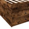 Daybed with Drawers Without Mattress Smoked Oak 90x200 Cm