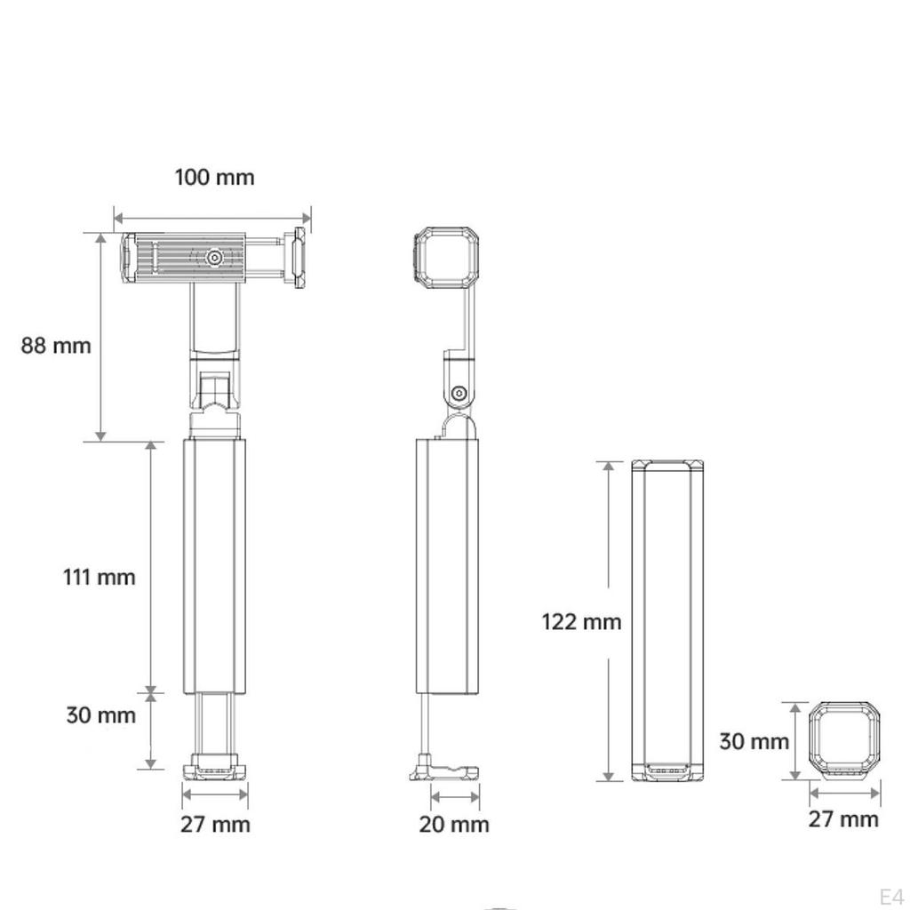 Aircraft -trip Phone Holder Portable Travel Stand, Easy to Use, Adjustable, Compact Crops