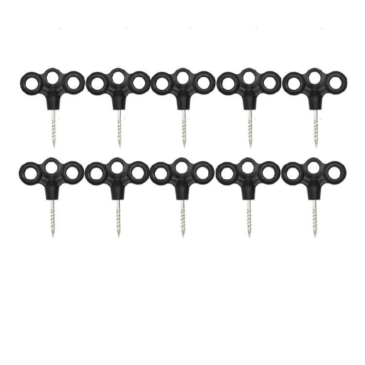 High Strengths Camping Anchors with Reflective Coating Durability Tent Screw Pegs for Various Terrain Shelter Setups чёрный