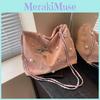 Stylish Korean Fashion Large Capacity Tote Bag For Women In Black Beige Pink Silver
