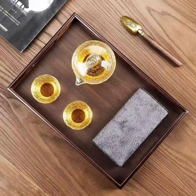 Japanese bamboo tray, Kung Fu tea tray, tea ceremony accessories, restaurant coffee storage tray
