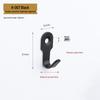 Jinrui Stainless Steel Black Bathroom Hook for Coats and Hats