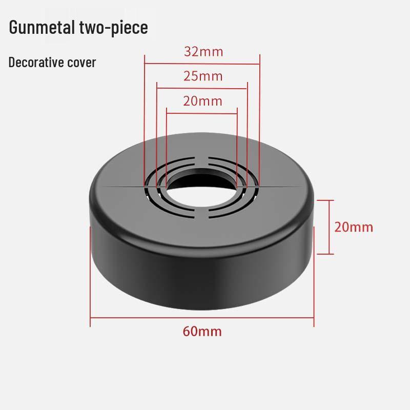 Dekorativní kryt sprchové hlavice děleného typu bez vrásek se zadním košíkem
